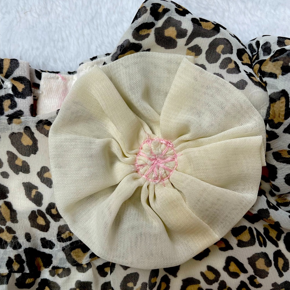 Leopard Print Blouse Dress for Infant Toddler by Place - Picture 4 of 7